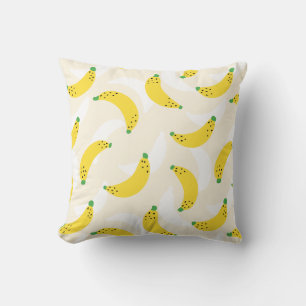 Banana Pop Gult Cream Kudde