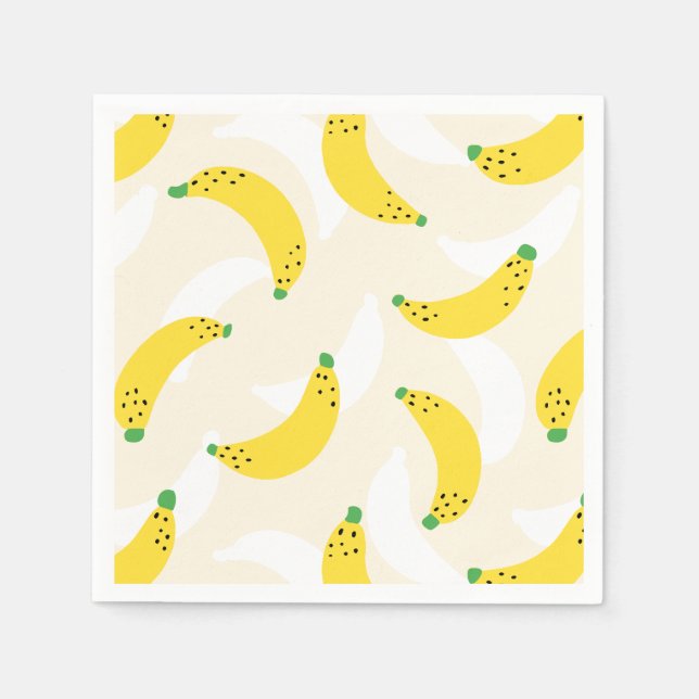 Banana Pop Gult Cream Pappersservett (Framsidan)
