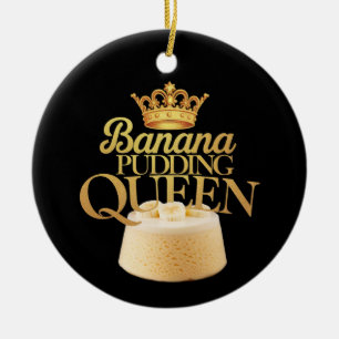 Banana Pudding Queen Ultimate-design för Dessert Julgransprydnad Keramik