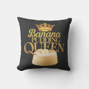 Banana Pudding Queen Ultimate-design för Dessert Kudde