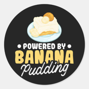 Banana Pudding Recipe Ice Cream Cake Paj Dessert Runt Klistermärke