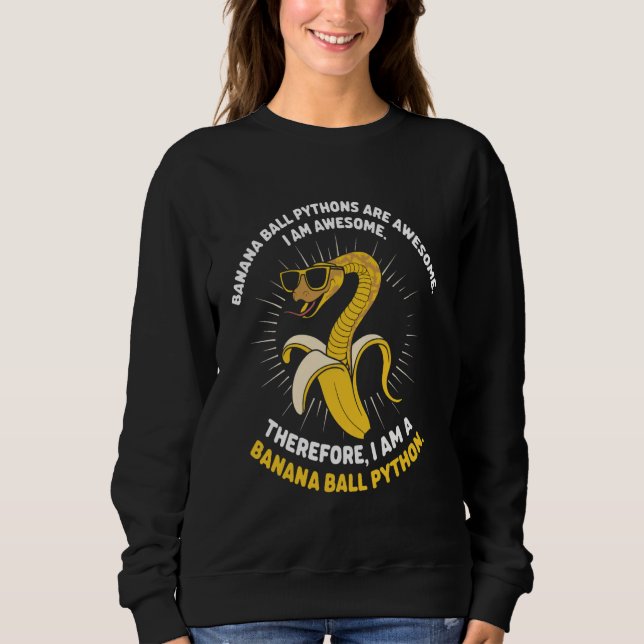 Banana Python I är Fantastisk Snake Pet Funny Boll T Shirt (Framsida)