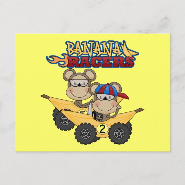 Banana Racers Tshirts och Gifts Vykort (Framsida)