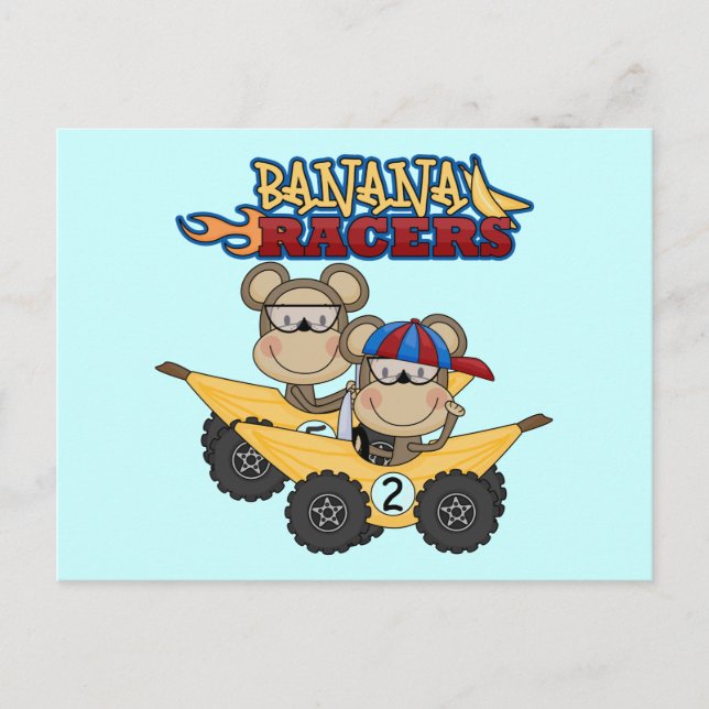 Banana Racers Tshirts och Gifts Vykort (Framsida)