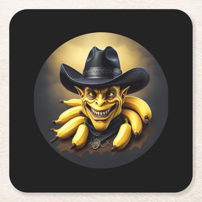 Banana Republic Troll Cowboy Underlägg Papper Kvadrat (Framsidan)