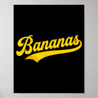 Banana Retro Humor Bananer Klick Män Kvinnor Barn Poster