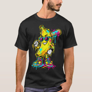 Banana Rolig Baseball Dropp Glass Ungdom Pojkar T Shirt