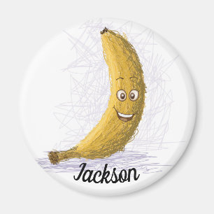 Banana roliga, söta kylskåp magnet