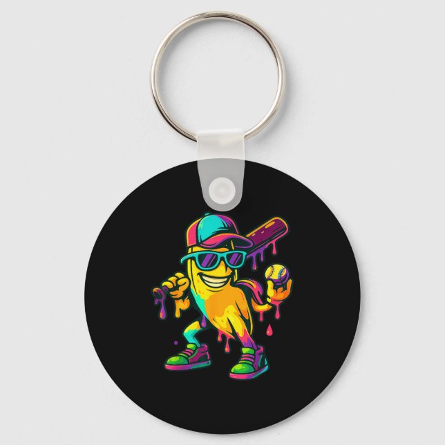 Banana Shirt Funny Banana Drip Graphic Kids Boys G Nyckelring (Framsida)