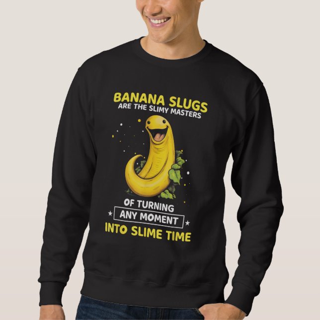 Banana Slug Collecting Quote for Slug Science 1 Lång Ärmad Tröja (Framsida)