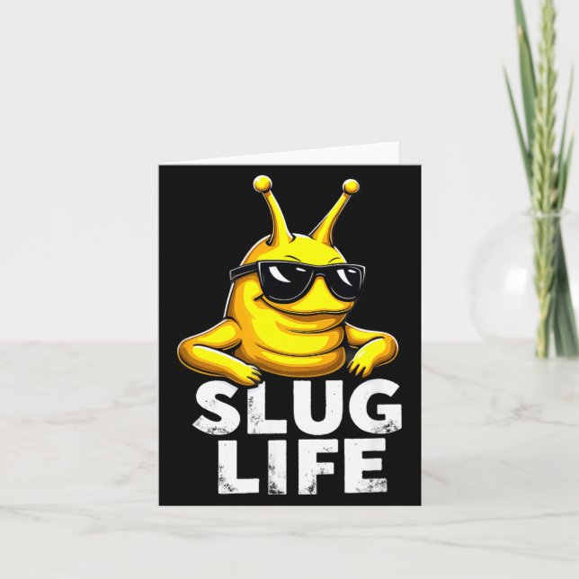 Banana Slug Life Solglasögon Halloween Kort (Framsida)