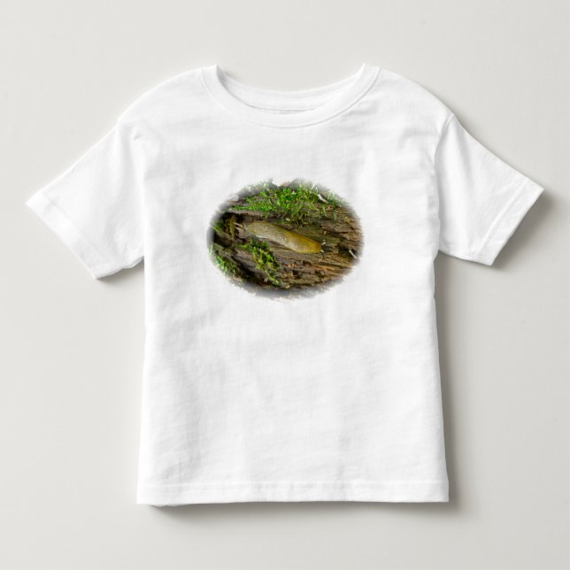 Banana Slug på Log Småbarn T-Shirt (Framsida)