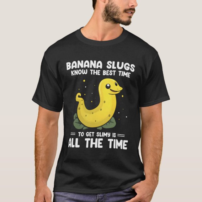 Banana Slug som samlar in offert för Slug Science T Shirt (Framsida)