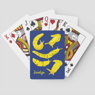 Banana Slugs Gult och Royal Blue Personlig Casinokort