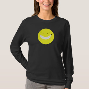 Banana Smile Ansikte Lycklig Fruit Funny Roligt Cu T Shirt
