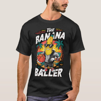 Banana Spela Basketball Fruit Älskare Basketball P T Shirt