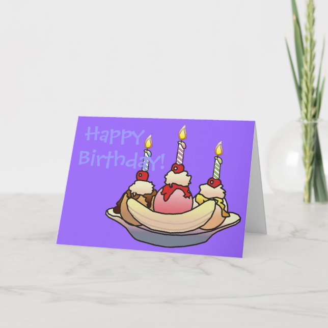 BANANA SPLIT BIRTHDAY by SHARON SHARPE Kort (Framsida)