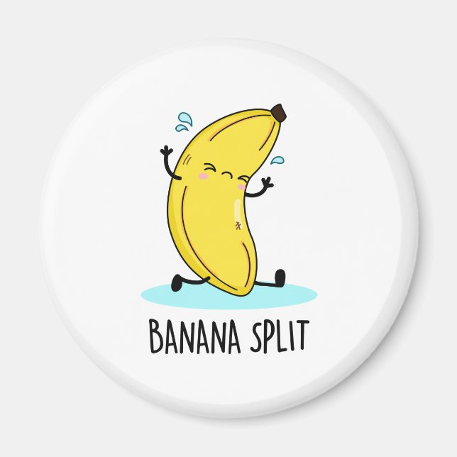 Banana Split Funny Dancing Banana Pun Magnet (Framsidan)
