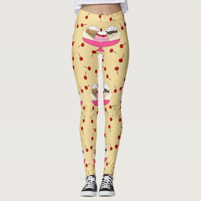 Banana Split Print Leggings (Framsida)
