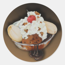 Banana Split Sticker Runt Klistermärke