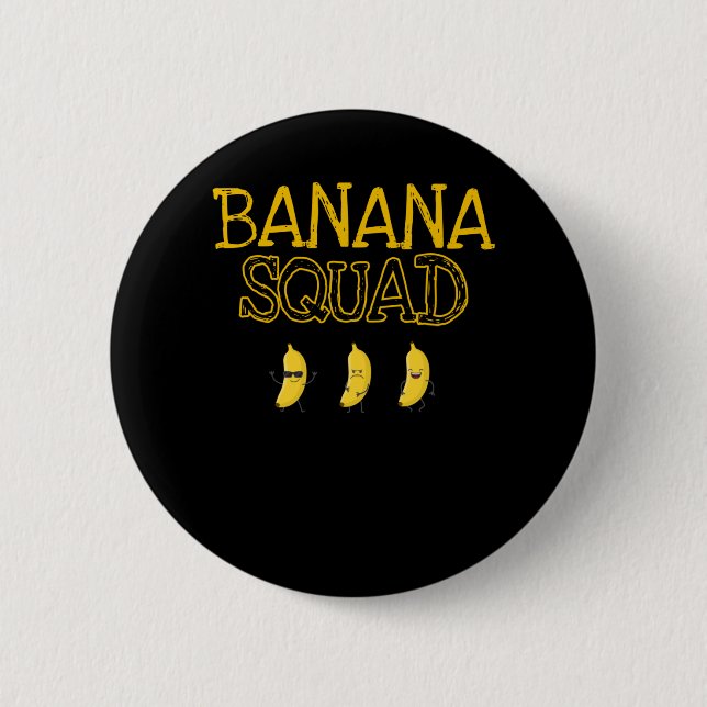 Banana Squad Lycklig Kawaii Coola Fruits Knapp (Framsida)