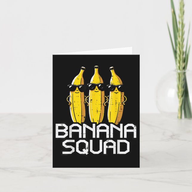 Banana Squad Roliga Frukt Team Besättning Matchand Kort (Framsida)