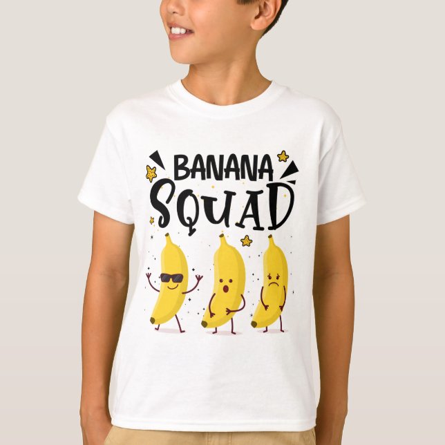 Banana Squad Summer Funny Banana Fruit Älskare T Shirt (Framsida)