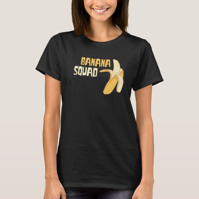Banana Squad Vegan Food Vegetarians Banana Fruit T Shirt (Framsida)