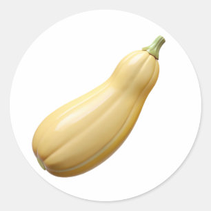 Banana Squash Plastic 3D - Glossy Round Label Runt Klistermärke
