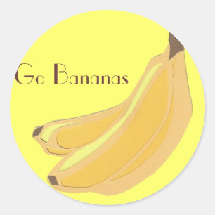 Banana Stickers Runt Klistermärke