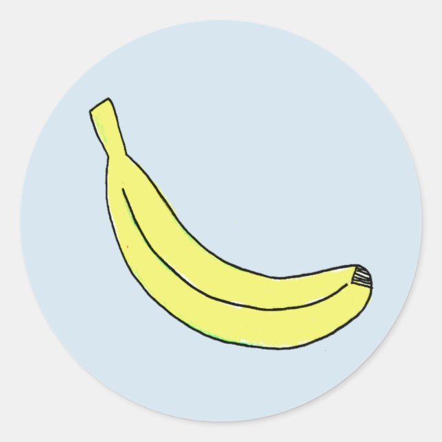 Banana Stickers Runt Klistermärke (Framsida)