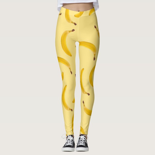 Banana Struktur lätt gult Leggings (Framsida)