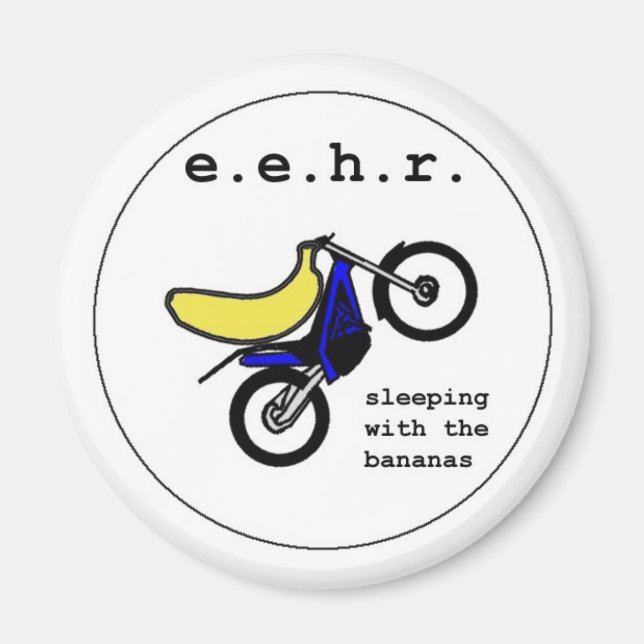 Banana Stunt Motorcyclist Magnet (Framsidan)