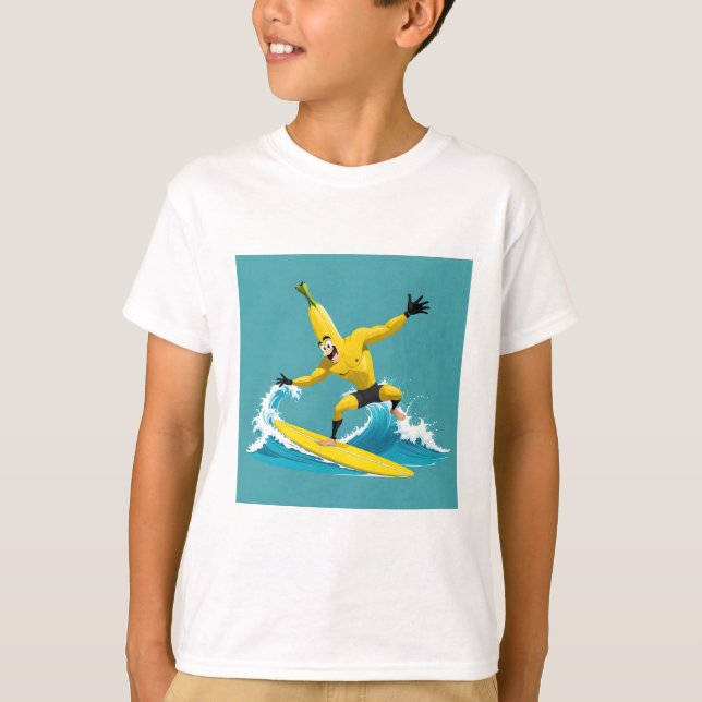 Banana Surfer 01 T Shirt (Framsida)