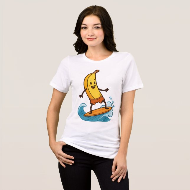 Banana Surfer T Shirt (Framsida Full)