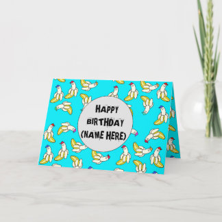 Banana Tecknad Personlig Birthday Card Kort