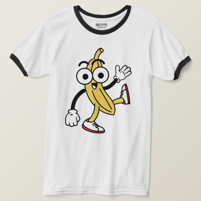 Banana Tecknad T Shirt (Design framsida)