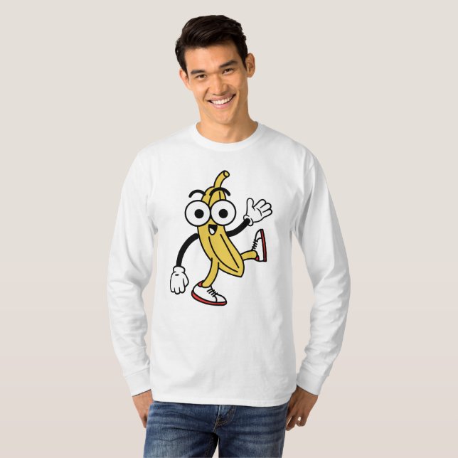 Banana Tecknad T Shirt (Hel framsida)