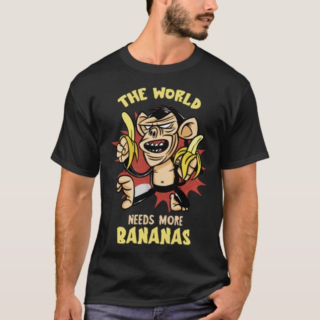 Banana The World Needs Vegan Food Summer Frui Bana T Shirt (Framsida)