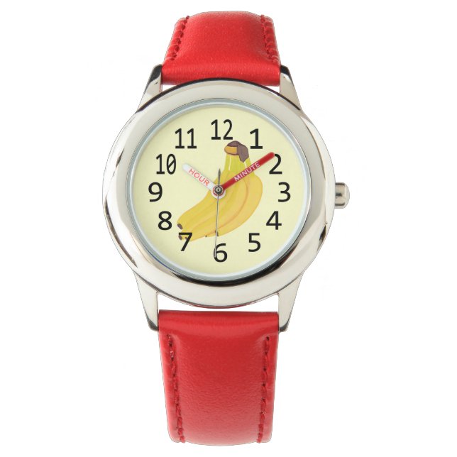 Banana Time Bunch of Bananas Numered Watch Armbandsur (Framsida)