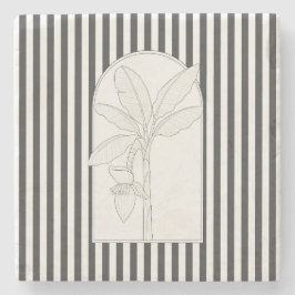 Banana träd Elegant Flower Botanical Stone Underlä Stenunderlägg