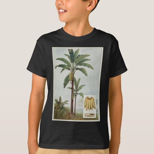 Banana Träd Illustration T Shirt (Framsida)
