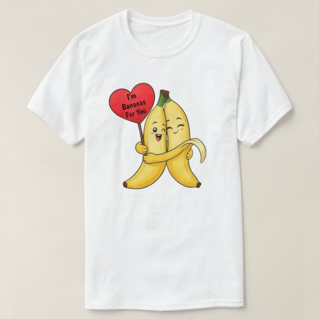 Banana Valentines dag Unisex T Shirt (Design framsida)