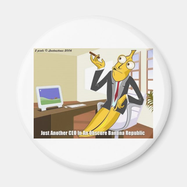Banana VD Roligt Avvikande Tecknad Samlarpresenter Magnet (Framsidan)