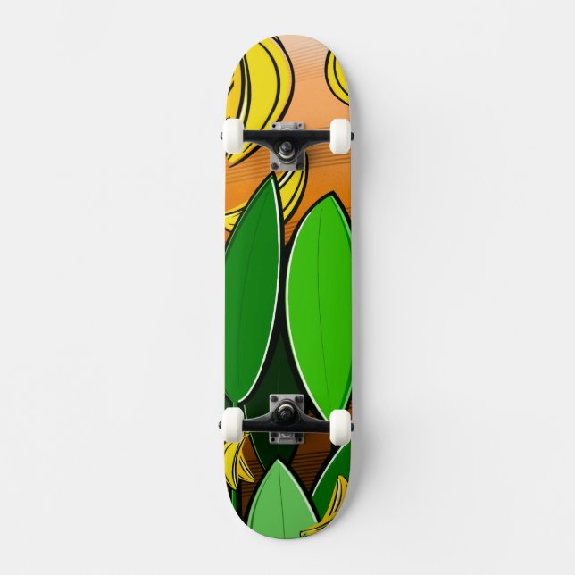 Banana Vibes – Pop Art Skateboard (Framsida)