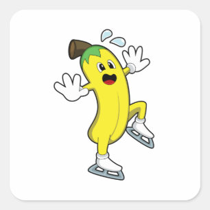 Banana vid isar med isskal.PNG Fyrkantigt Klistermärke