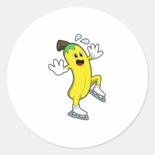 Banana vid isar med isskal.PNG Runt Klistermärke