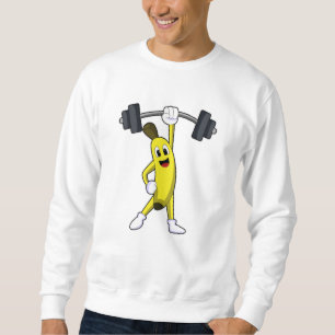 Banana vid styrkeutbildning med Barbell Lång Ärmad Tröja
