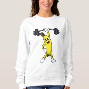 Banana vid styrkeutbildning med Barbell T Shirt