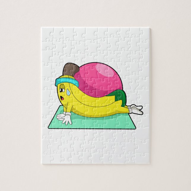 Banana vid Yoga Fitness Pussel (Vertikal)
